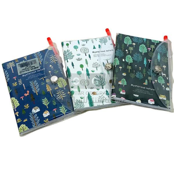 دفتر ملاحظات صغير الحجم مع كبسة على الجنب