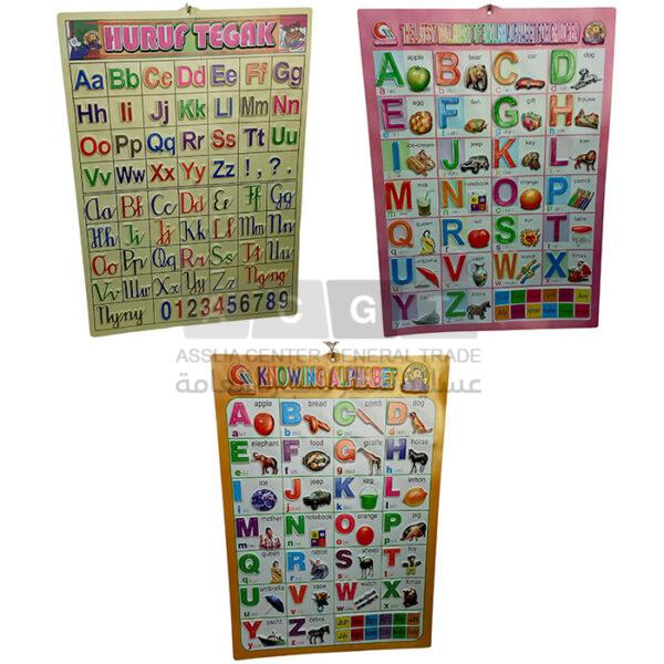 لوحات تعليمية للحروف الإنجليزية