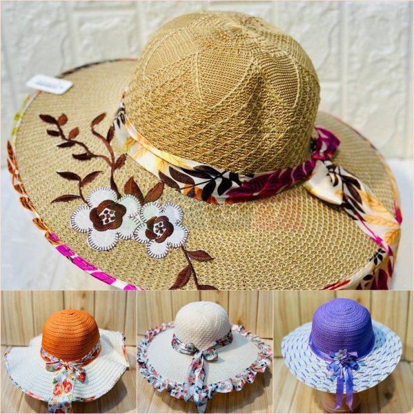 طواقي قش بناتي بعدة أشكال